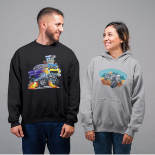 Sweatshirt 55 Funny Car Flaming Drag Piste Bête
