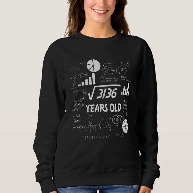 Sweatshirt 56 Years Old Bday Math Teacher 56th Birthday Gift (Devant)