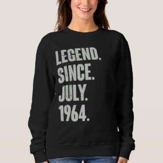 Sweatshirt 58 Ans 58e Anniversaire Légende depuis juillet 196