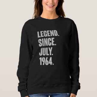 Sweatshirt 58 Ans 58e Anniversaire Légende depuis juillet 196