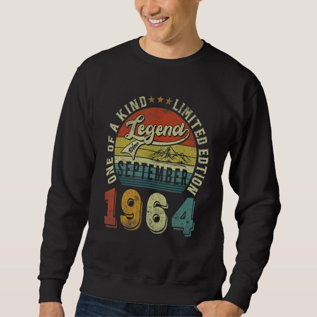 Sweatshirt 58 Ans 58e Anniversaire Légende depuis septembre (Devant)