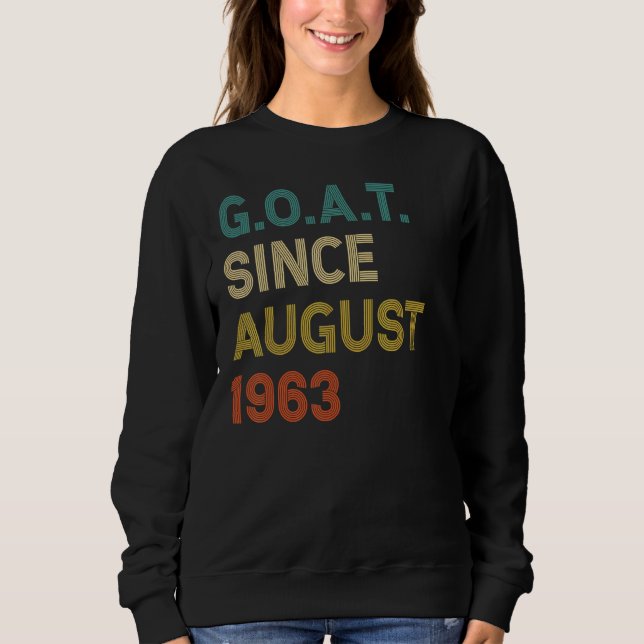 Sweatshirt 59e anniversaire 59 ans chèvre depuis août 1963 (Devant)