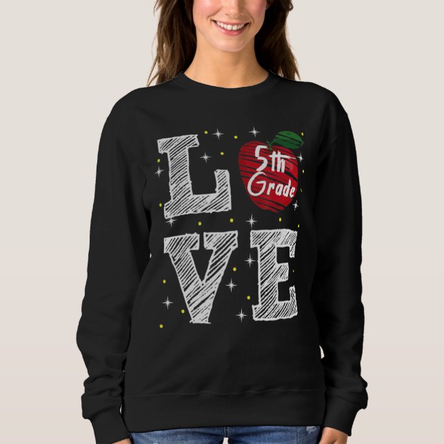 Sweatshirt 5e année d'amour avec Apple (Devant)