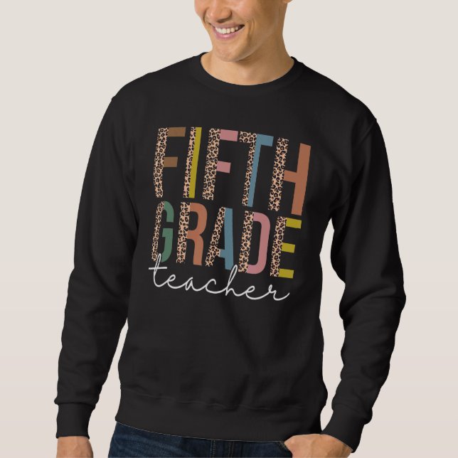 Sweatshirt 5e année Vibes 5e année Équipe Leopard 1er jour (Devant)