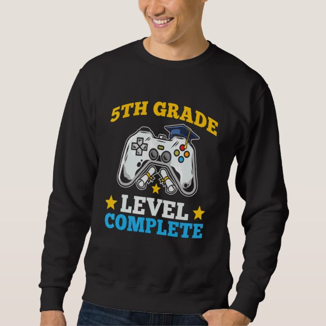 Sweatshirt 5th Grade Level Complete Video Games Graduation Cl (Devant)