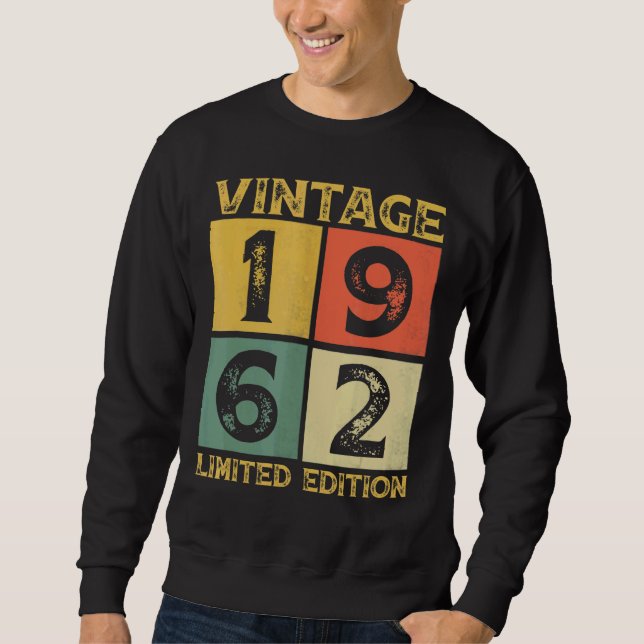Sweatshirt 60 ans Retro 1962 60e anniversaire (Devant)