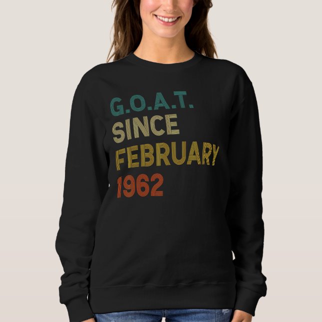 Sweatshirt 60e anniversaire 60 ans chèvre depuis février 1966 (Devant)