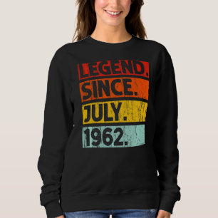 Sweatshirt 60e anniversaire Légende depuis juillet 1962 60 an