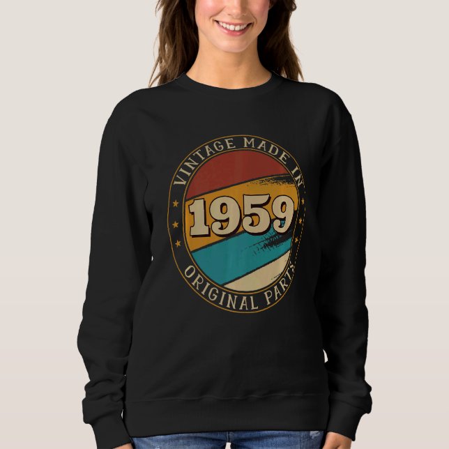 Sweatshirt 63e anniversaire Anniversaire Vintage 1959 Anniver (Devant)