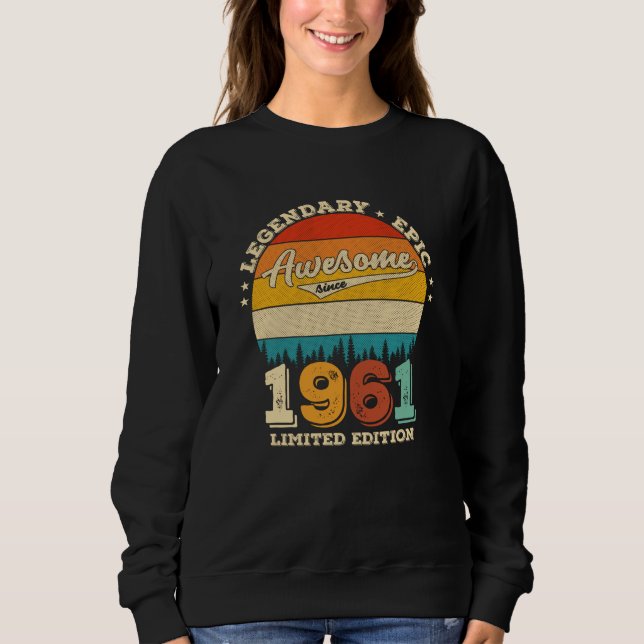 Sweatshirt 64 ans Anniversaire 1961 merveilleux 64e anniversa (Devant)