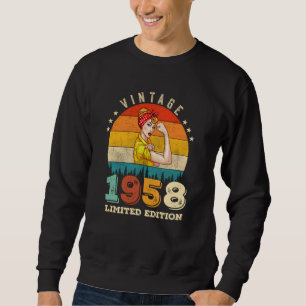 Sweatshirt 64 Year Old Women Bday 1958 Vintage 64th Birthday