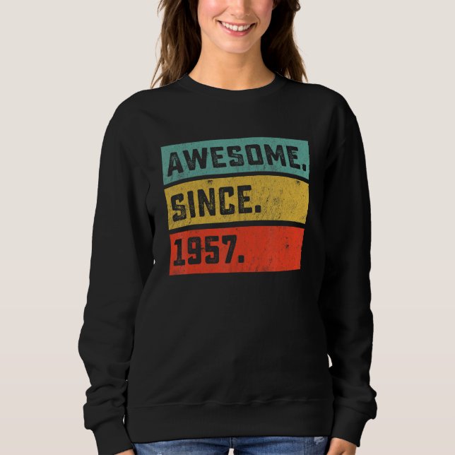Sweatshirt 65e anniversaire stupéfiant depuis 1957 65 ans (Devant)