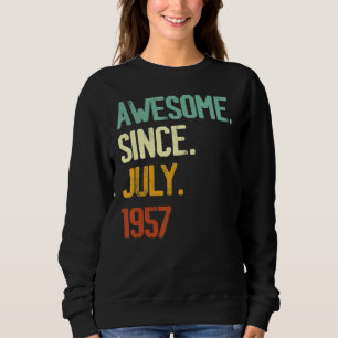 Sweatshirt 65e anniversaire stupéfiant depuis juillet 1957 65