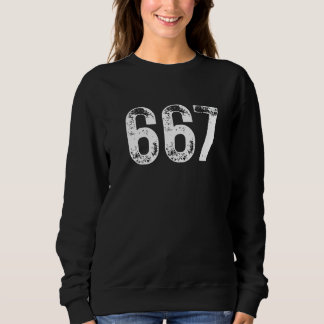 Sweatshirt 667 Area Code Baltimore MD Mobile Telephone Area C