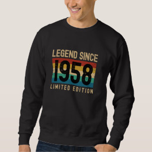 Sweatshirt 66 ans Vintage 1958 66e anniversaire Décoration