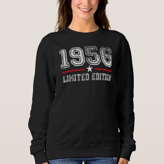 Sweatshirt 66e anniversaire Dames Mens 66 ans 1956 17 (Devant)