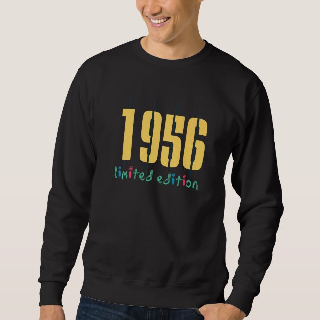 Sweatshirt 66e anniversaire Dames Mens 66 ans 1956 5 (Devant)