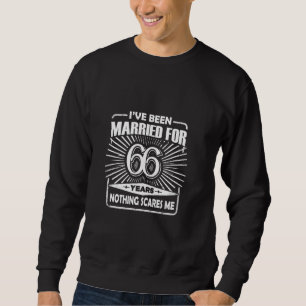 Sweatshirt 66e anniversaire de Mariage un couple amusant mari