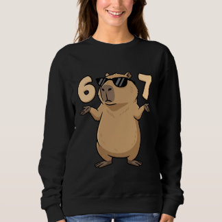 Sweatshirt 67 Capybara Meme 6 7 Aesthetic for Kids Young Adul