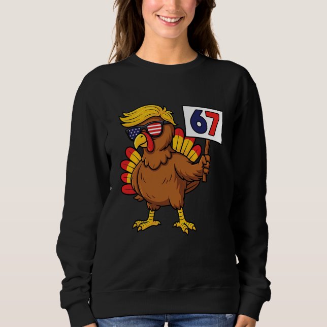 Sweatshirt 67 Meme Thanksgiving Turkey Day Six Seven Funny Tr (Devant)