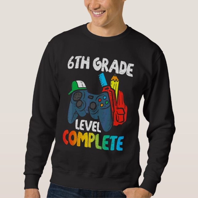 Sweatshirt 6e année Complète Dernière journée de l'école Grad (Devant)