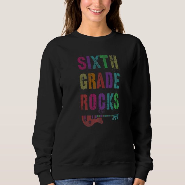 Sweatshirt 6e année Rocks enseignant étudiant Rockstar Team P (Devant)