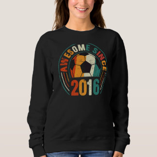 Sweatshirt 6e fête d'anniversaire 6 ans Awesome 2016 Football