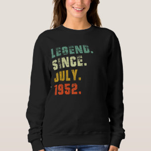 Sweatshirt 70 ans 70e anniversaire Légende depuis juillet 195