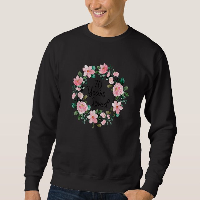 Sweatshirt 70 ans Hommes aimés Femmes 7ans Floral 70e Bi (Devant)