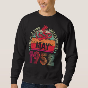 Sweatshirt 70ème anniversaire vintage stupéfiant depuis mai 1