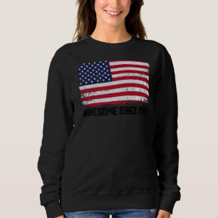 Sweatshirt 73e anniversaire Vintage Usa Drapeau stupéfiant de