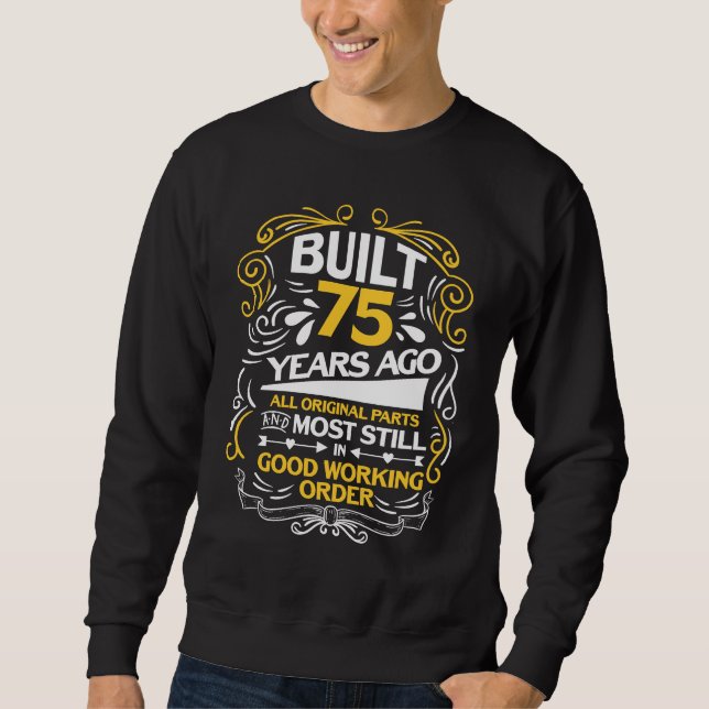 Sweatshirt 75e cadeau d'anniversaire pour un enfant de 75 ans (Devant)