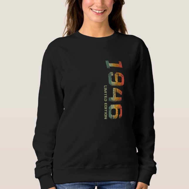 Sweatshirt 76e anniversaire 76 ans 1946 (Devant)