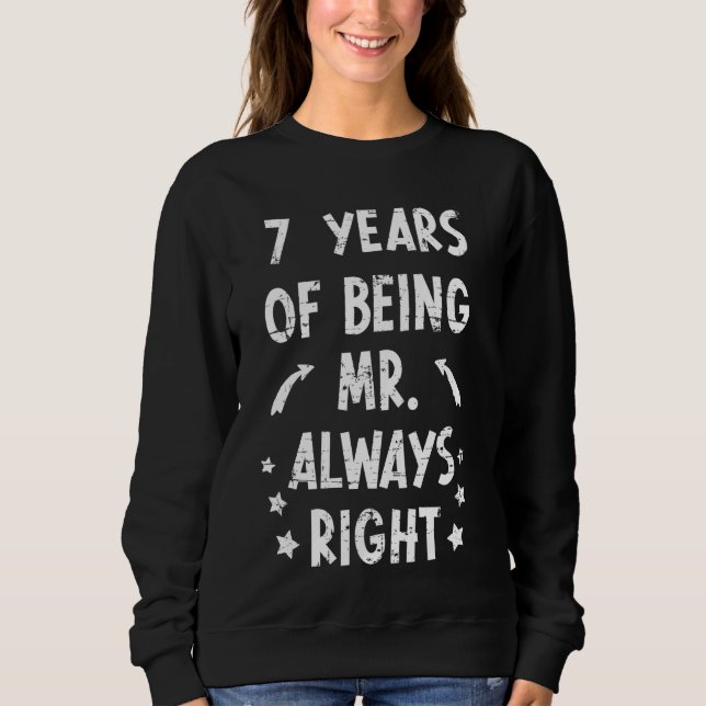 Sweatshirt 7 Ans M. Toujours Bon Anniversaire Mariage (Devant)