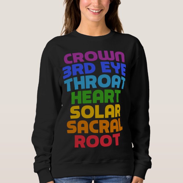 Sweatshirt 7 Chakras   Saying Cool Yoga Quote (Devant)