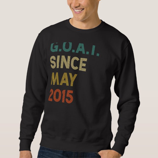 Sweatshirt 7e anniversaire 7 ans chèvre depuis mai 2015 (Devant)