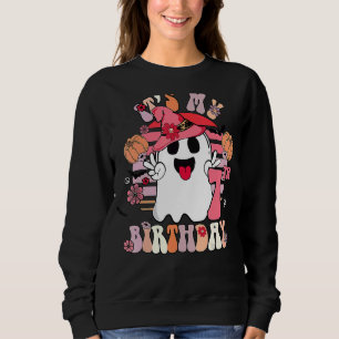Sweatshirt 7e anniversaire Éffrayant Boo 7 ans Super Retro 7