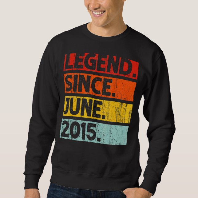 Sweatshirt 7e anniversaire Légende depuis juin 2015 7 ans (Devant)