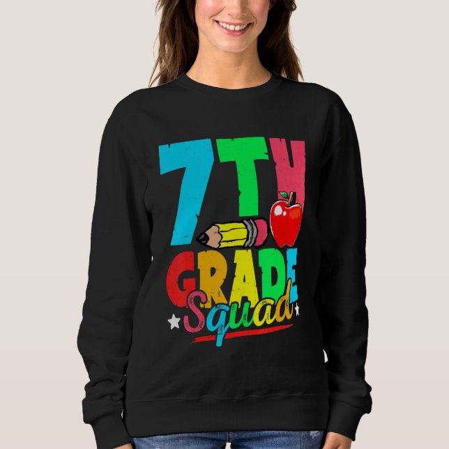 Sweatshirt 7th Grade Squad Cute Back To School First Day Of S (Devant)