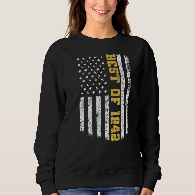 Sweatshirt 80 Ans Meilleur de 1942 80e anniversaire (Devant)