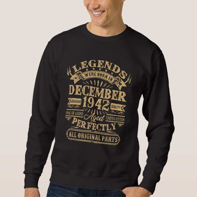 Sweatshirt 80 Years Old  Legends Born In December 1942 80th B (Devant)
