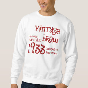 Sweatshirt 80e cadeau d'anniversaire 1933 Nom Vintage de la r