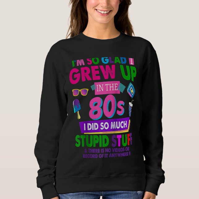 Sweatshirt 80s For Women Rave Outfit & 80s Festival Costume R (Devant)