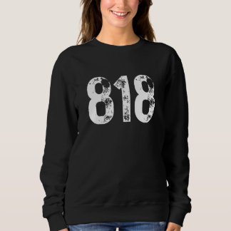 Sweatshirt 818 Area Code Los Angeles CA Mobile Telephone Area