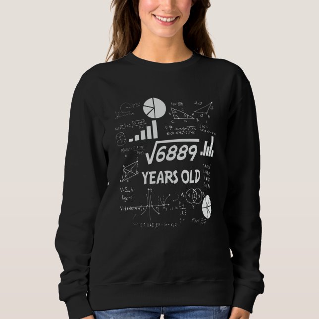 Sweatshirt 83 ans Enseignant des mathématiques Anniversaires  (Devant)