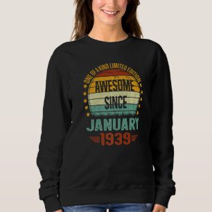 Sweatshirt 84 Ans Awesome Depuis Janvier 1939 84e Naissance