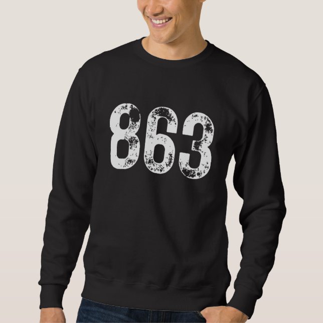 Sweatshirt 863 Area Code Lakeland FL Mobile Telephone Area Co (Devant)