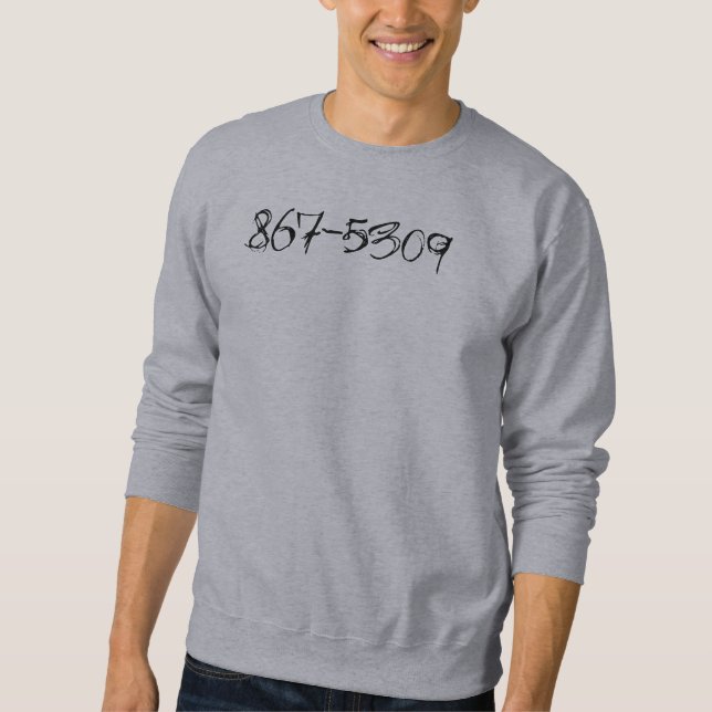 Sweatshirt 867-5309 numéro de téléphone (Devant)