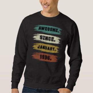Sweatshirt 86 Ans Awesome Depuis Janvier 1936 86e Birt