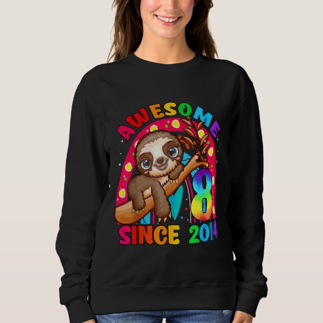 Sweatshirt 8 Ans 8e Anniversaire Filles Filles Fantastiques D (Devant)